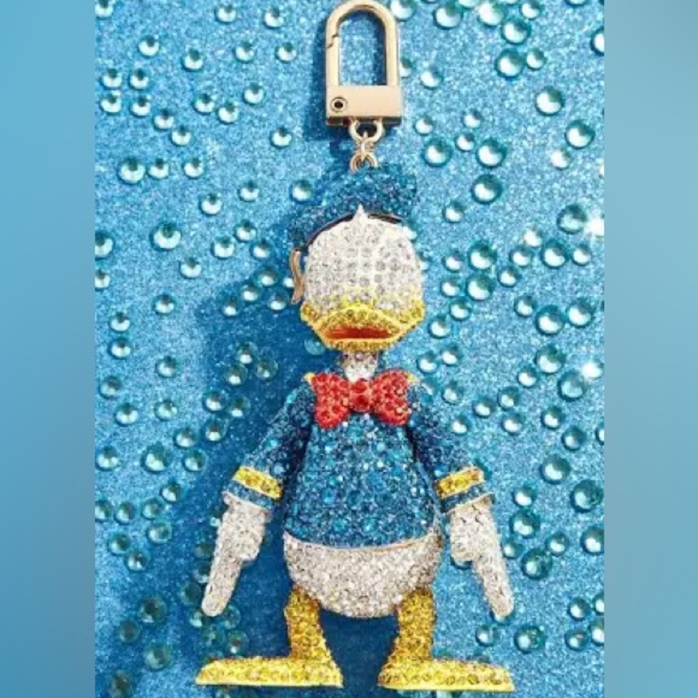 BaubleBar crystal Donald Duck bag charm or Keychain EUC & boxed